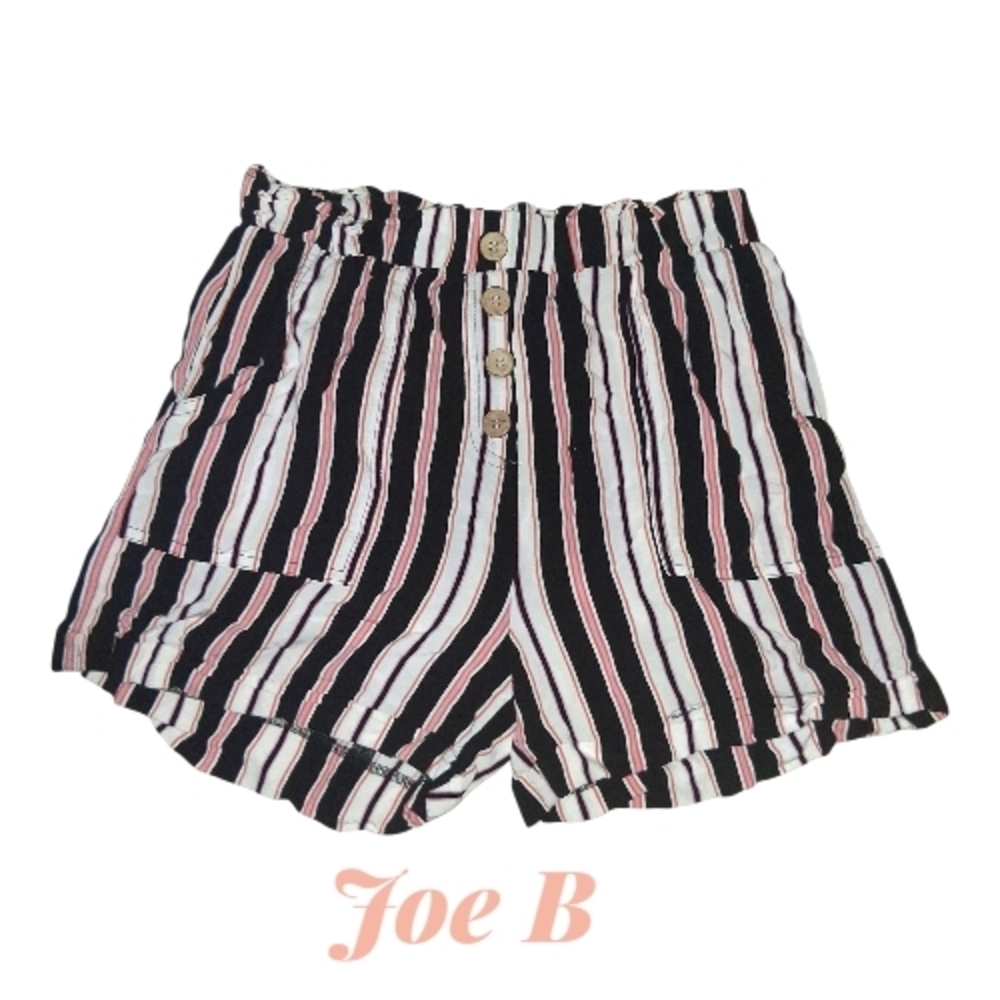 💕 $6 Bundled Joe B High Waist Shorts with Black and Pink Stripes